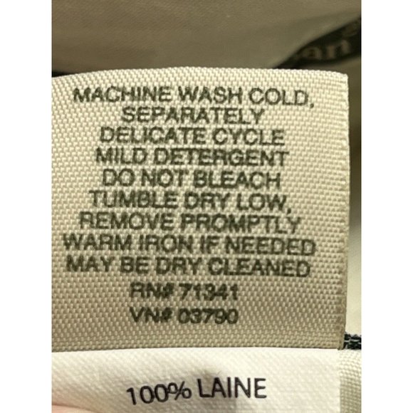 LL Bean Classic Fit Washable Year Round 100% Wool Pants Men Size 34 W Khaki Tan - Picture 7 of 11